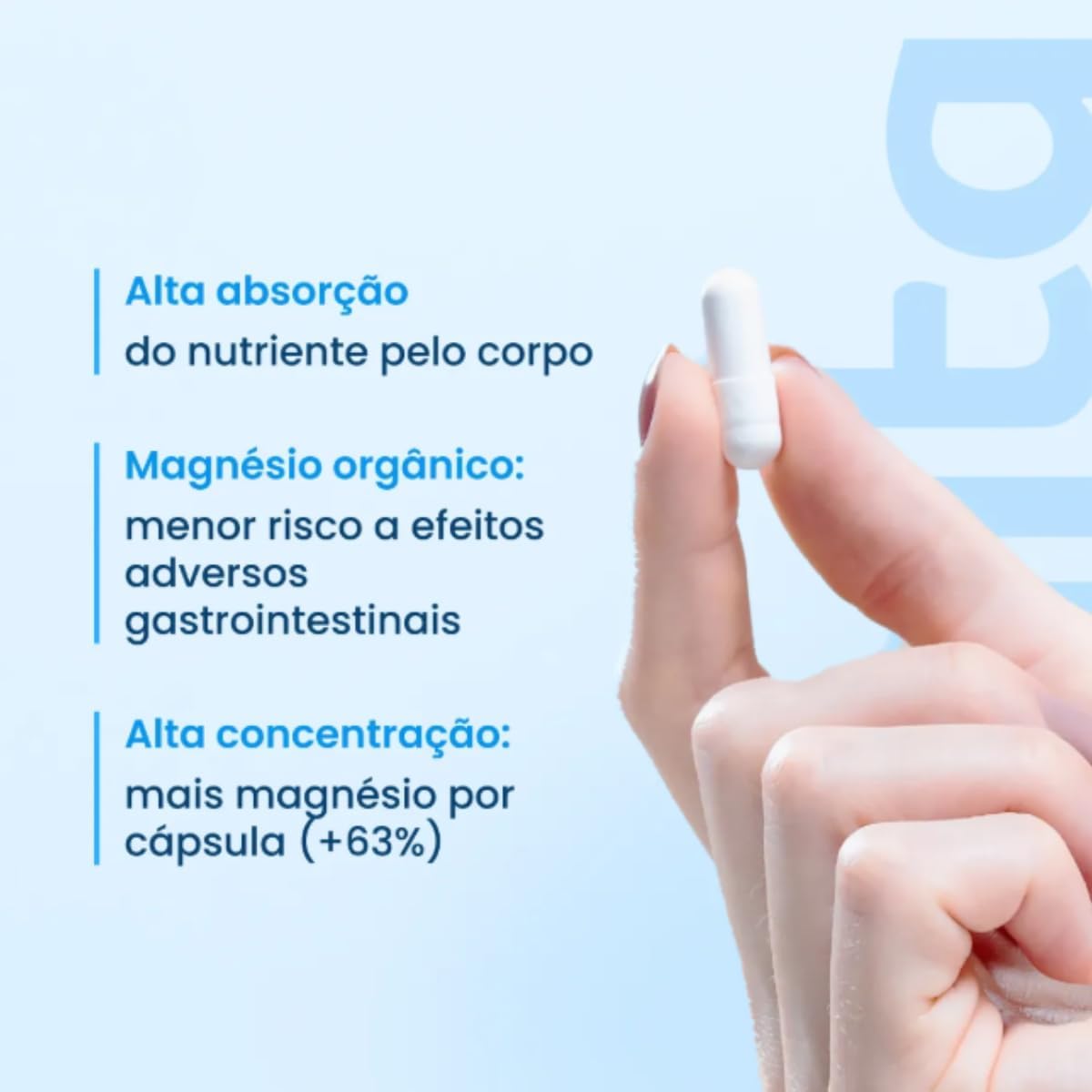 Mag6 Purafor Magnésio 500mg 60caps 100% Natural Alta Pureza