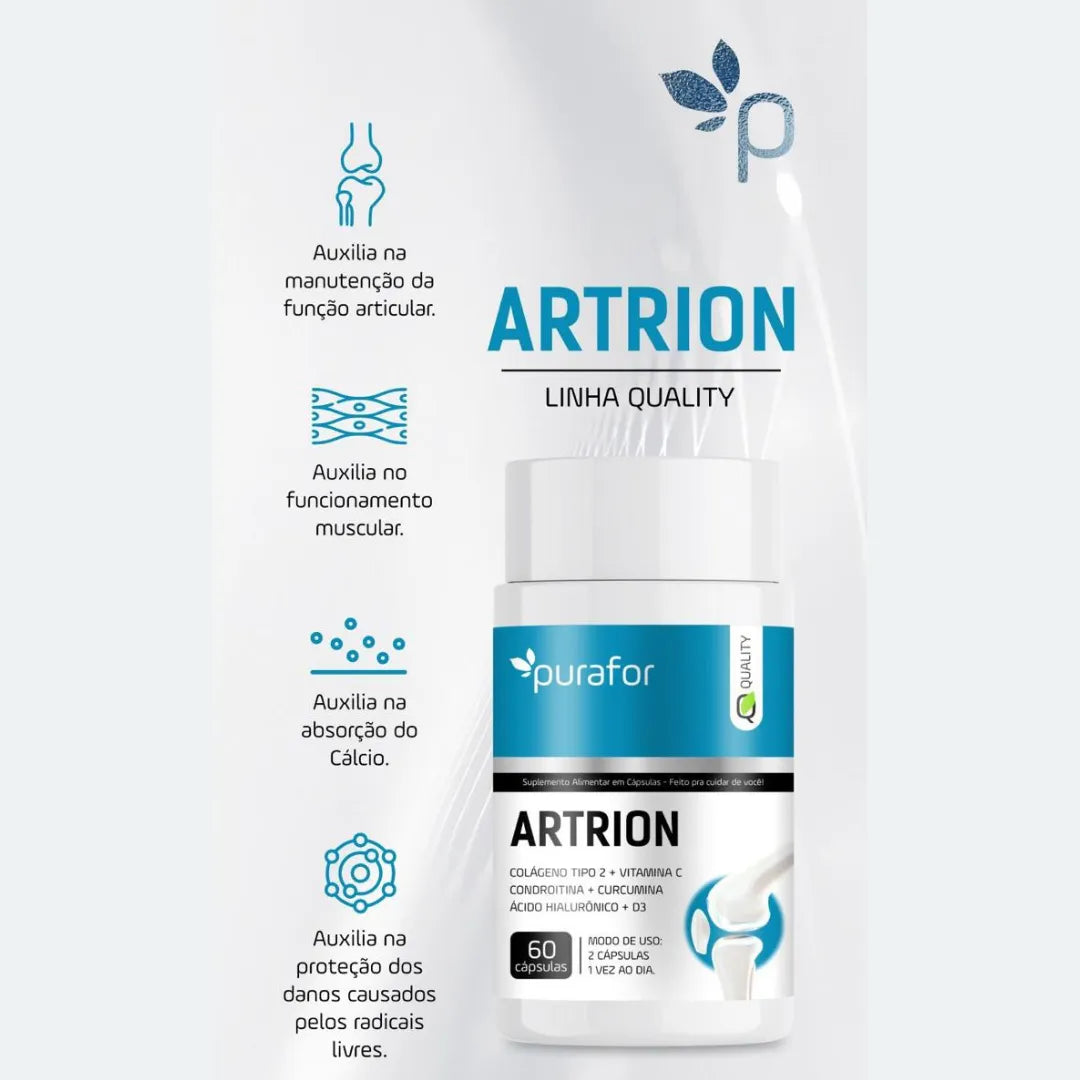 Artrion Colágeno Tipo 2 + Vitaminas Purafor 60caps Alta Pureza