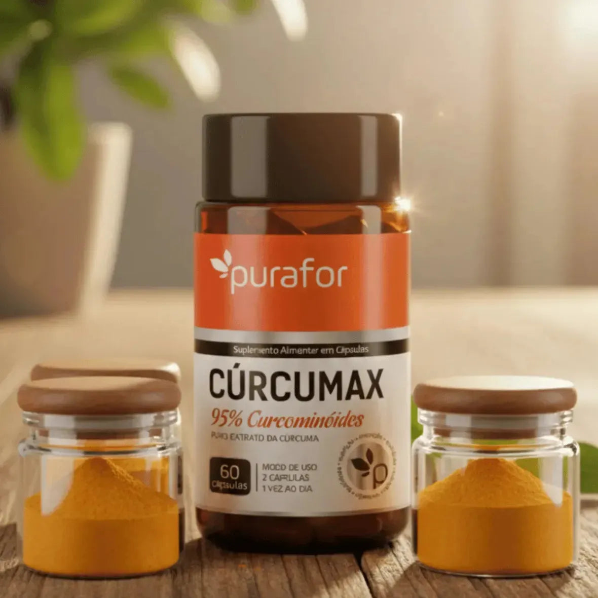 Curcumax 95% Curcominoides Curcuma Pura Purafor 60caps