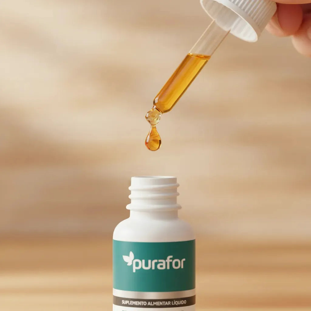Vitamina D3 + K2 Gotas Purafor Sabor Laranja 20ml Alta Pureza