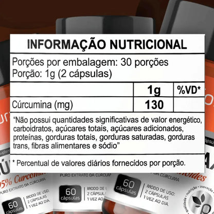 Curcumax 95% Curcominoides Curcuma Pura Purafor 60caps